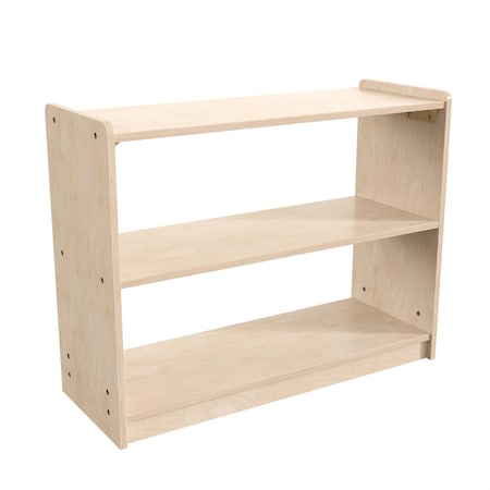 Flash Furniture Bright Beginnings Commercial 2 Shelf Wooden Classroom Open Storage Unit, Natural MK-KE23919-GG